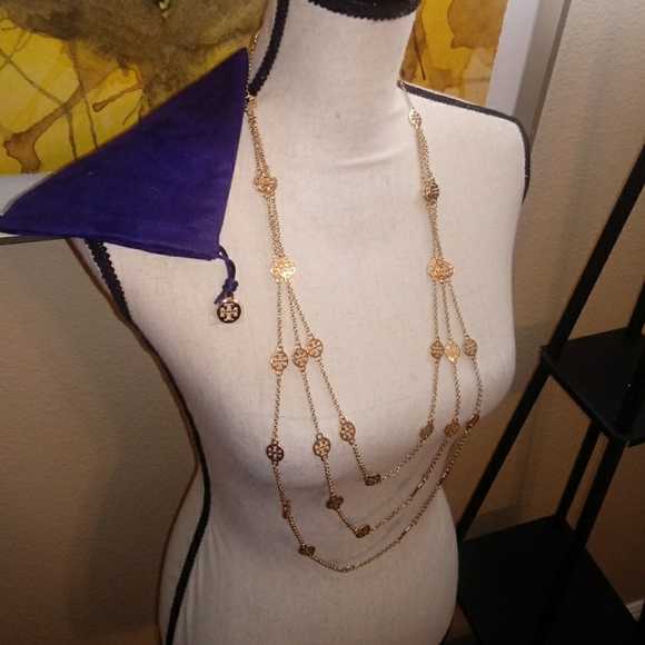 Tory Burch Jewelry - Tory Burch NWOT 3 Strand Gold Plated Necklace